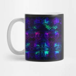 Neon Trippy EDM Festival Rave Pattern Mug